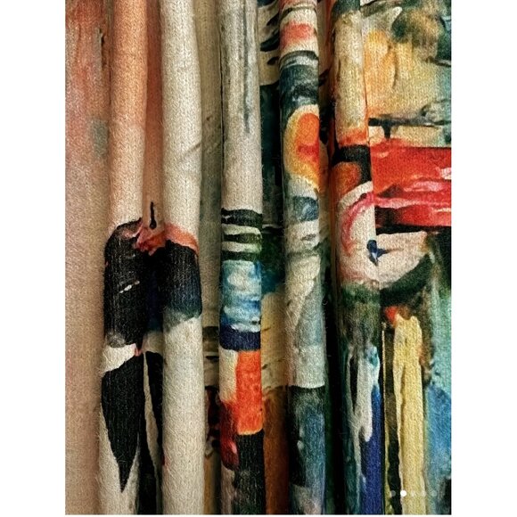 Artistic Multicolor Plus Size XL Crew Neck Pullover Sweater With Paris Street S - Picture 2 of 5